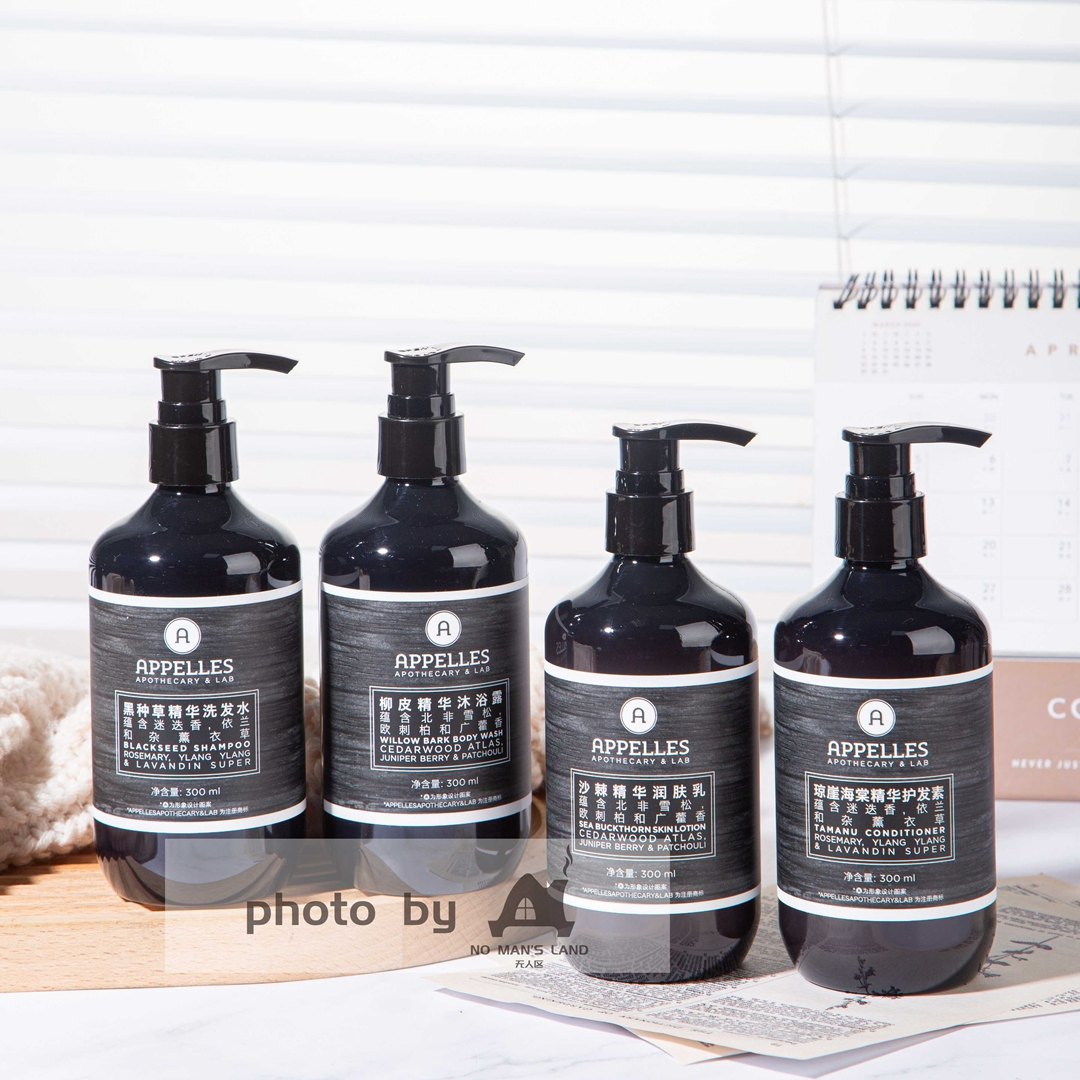 APPELLES Black Shampoo or Conditioner or Shower Gel or Body Lotion or Hand Wash 300ML - APPELLES Toiletries
