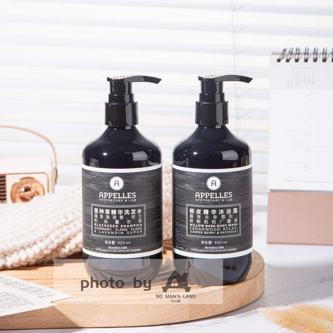 APPELLES Black Shampoo or Conditioner or Shower Gel or Body Lotion or Hand Wash 300ML - APPELLES Toiletries