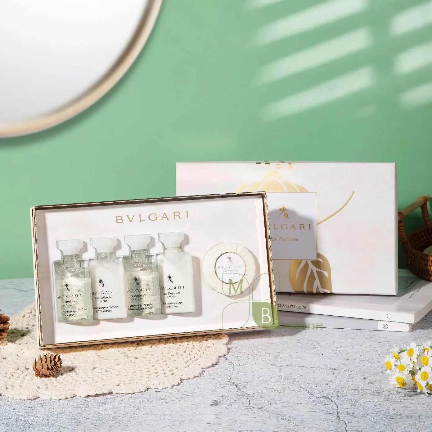 BVLGARI Hair &amp; Body Set White Tea 40ML Each