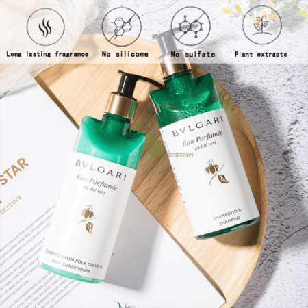 Bvlgari Hotel Green Tea Shampoo &amp; Conditioner &amp; Body Lotion &amp; Shower Gel &amp; Hand Wash &amp; Hand Lotion 300ML | BVLGARI