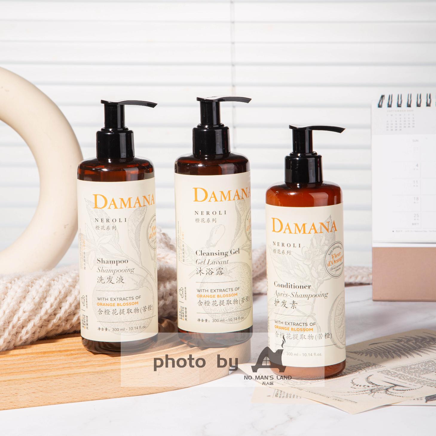 DAMANA NEROLI Shampoo &amp; Conditioner &amp; Shower Gel 300ML