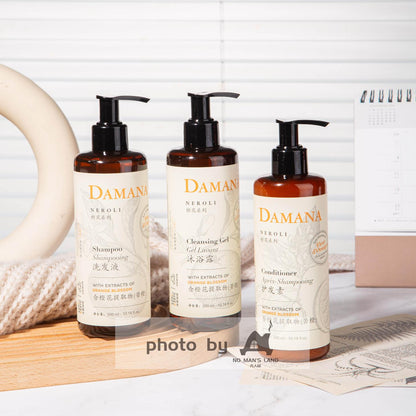DAMANA NEROLI Shampoo &amp; Conditioner &amp; Shower Gel 300ML