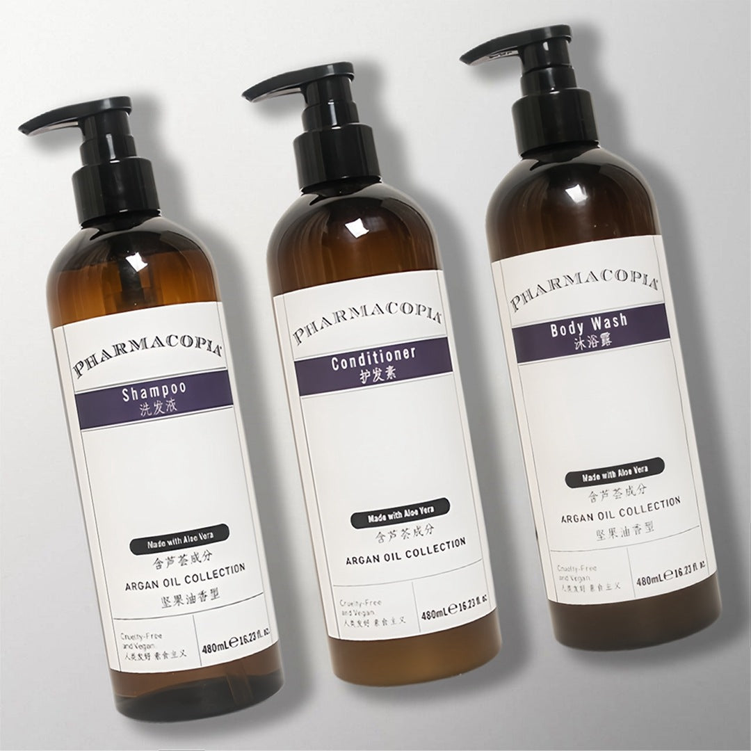 PHARMACOPIA Shampoo &amp; Conditioner &amp; Shower Gel Bundle 480ML Each
